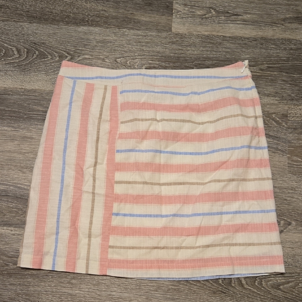 Altar'd State Striped Pastel Mini Skirt Sz Large